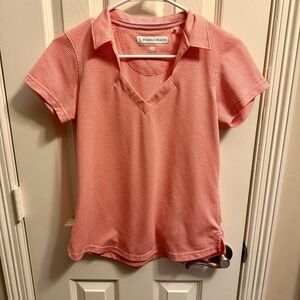 Pebble‎ Beach Dry Luxe Performance Golf Tennis Orange Polo Shirt Women's Small